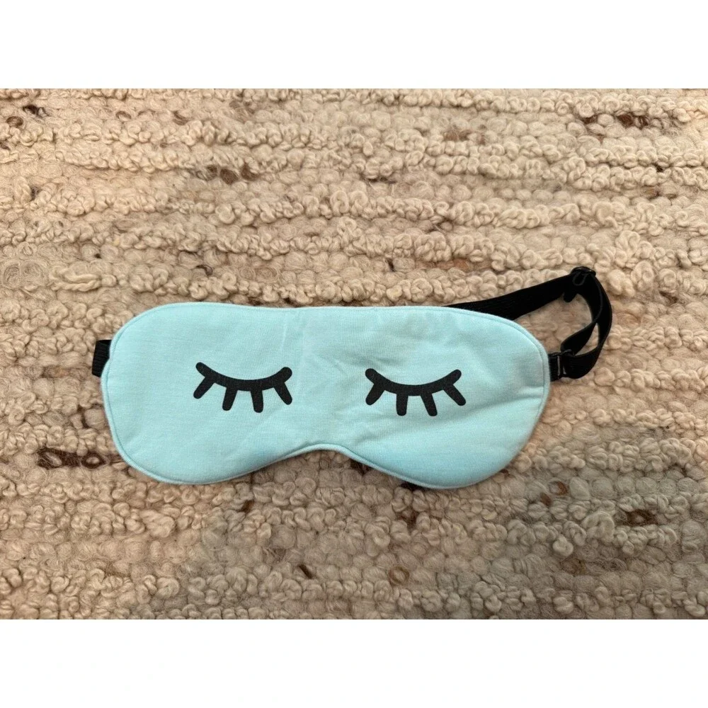 Little Sleepies Mint Green Eyelash Sleep Mask Adjustable Strap Travel Eye Mask